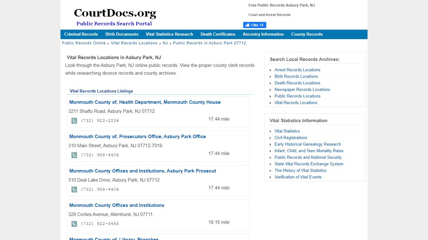 Free Public Records Asbury Park, NJ - Court and Arrest Records