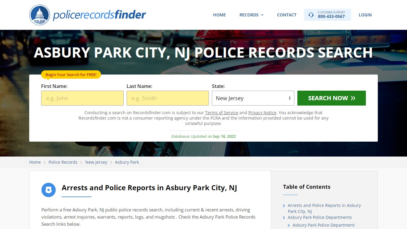 ASBURY PARK CITY, NJ POLICE RECORDS SEARCH - RecordsFinder