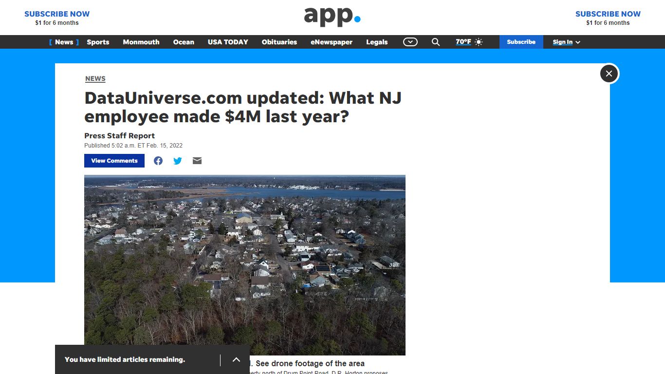 Updated: DataUniverse.com, the Asbury Park Press's public records site